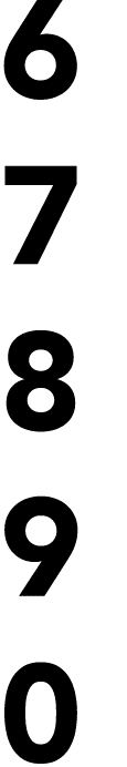 6 7 8 9 0