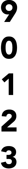 9 0 1 2 3
